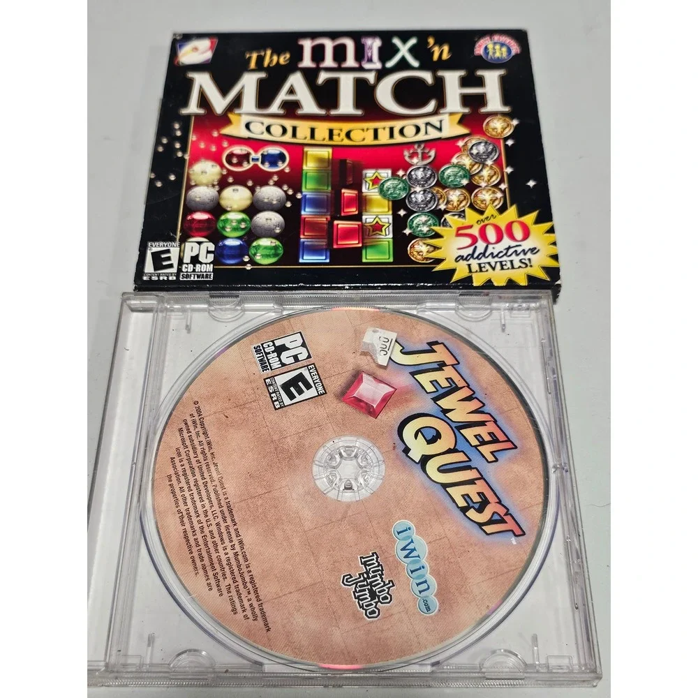 The Mix n Match Collection PC CD-ROM Jewel Quest eGames 500 Levels Puzzle Game